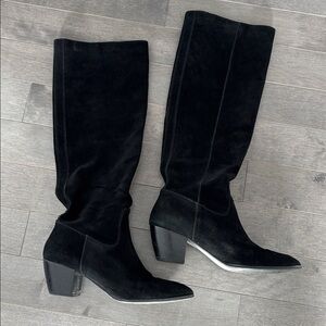 Michael Kors Black Suede knee high boots